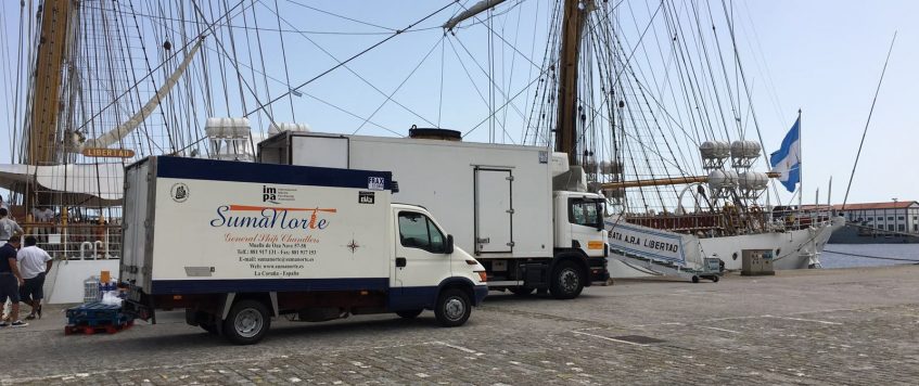 Provisions “A.R.A. Libertad” at Ferrol Port